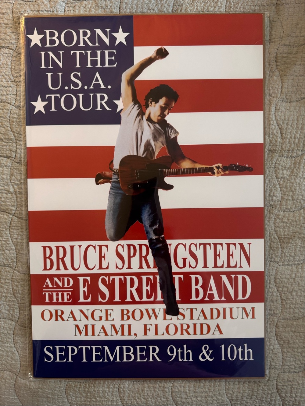 Bruce Springsteen Born in the USA Tour Poster Miami